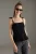 TRENDYOLMİLLA Dames Zwart Effen Mouwloos Getailleerd Blouses