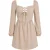 Missy Empire Dames-minijurk met lange mouwen van Up Front (Licht Beige)