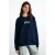 Oversized trui met ronde hals en tekst
