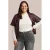 Exxcellent Plus Size imitatieleren regular blazer – donkerrood