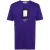 Gebroken witte verfspiegellogo slim-fit paars T-shirt