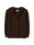 GOBI Cashmere Gebreid vest ‘Wide-Shoulder Hooded Cashmere Cardigan’  donkerbruin