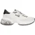 Moschino Crystal Love Calfskin And Split Leather Sneakers White