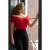 The Marilyn top in lippenstiftrood