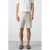 Mango Man linnen slim fit chino short – lichtbeige