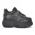 Buffalo Dames Zwarte Chunky Platform Fashion Sneakers – 1339-14