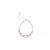 Luxenter armband, metalen legering ekhao en roze toermalijn 18K vergulde afwerking
