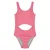 WE Fashion cut-out badpak met textuur roze