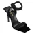Saint Laurent Pam Sandalen In Satijncrepe Zwart