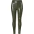 Missy Empire Dames Vegan Leren Legging met Zijslit (Khaki Groen)