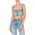 Moschino Stretch Denim Crop Top Blue