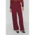 VILA high waist wide leg broek VIVARONE donkerrood