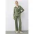 Sjaal Gedetailleerde Blouse en Hoge Taille Wijde Pantalon Tweedelige Set