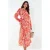 Abstracte Print Midi Wikkeljurk