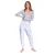PJ Salvage Sneeuwvlok-pyjamabroek voor dames (Lichtblauw)