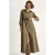 Maxi-jurk met lange mouwen, knoopsluiting en overhemdkraag