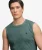 Superdry & Co Classic Cotton Linen Tanktop Relaxed Pasvorm Green