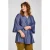 STUDIO gestreepte blouse Plus Size – blauw