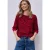 Street One Dames Blouse met ronde hals en tape details in Rood