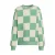 Orange Stars geruite sweater – mintgroen
