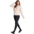 Be You Dames-trui met ronde hals en lange mouwen in parelmoer (Crème)