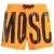 Moschino merkprint logo fel oranje korte zwemshort
