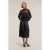 Motivi Pleated Skirt In Smart Couture Coated Fabric Black