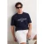 TRENDYOL MAN Heren Donkerblauw Slogan Kort Regular fit T-shirts