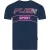 Philipp Plein Sport Block roze logo marineblauw T-shirt