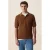 Sissy-Boy regular T-shirt met ingebreid patroon donkerbruin