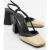 Rivie Raffia Pump met Vierkante Neus en Blokhak (Dames)