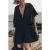 Mikuta The Black Short Kaftan Dress Black
