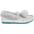 White Stuff Suede And Shearling Moccasin Silver Tone Metallic