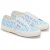 Superga 2750 Strepen Print Katoenen Dames Off White/Azure Sneakers