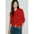 Mango gestreept vest met wol – rood