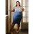 Millie Swallow pencil rok in denimblauw
