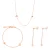 Orphelia ‘Nahara’ Dames 925 Sterling Zilveren Set: Ketting + Armband + Oorringen – Roze SET-7378