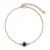 Geboortesteen armbanden – Roségoud en marineblauw