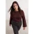 Trendyol Curve Dames Bruin Effen Lang Regular fit Grote maten Blouses