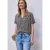 Street One Dames Blouse met korte mouwen en bowlingkraag in Blauw