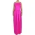 Dolce Gabbana Fuchsia Zijde Maxi Jurk