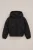 WE Fashion – Meisjes oversized gewatteerde jas met capuchon – Oversized – Zwart –