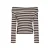 Retour Jeans off shoulder rechtvallende gestreepte top – bruin/offwhite