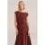 WE Fashion midi jurk donkerrood
