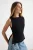 TRENDYOLMİLLA Dames Zwart Effen Mouwloos Getailleerd Blouses