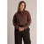 Yest Curve Plus Size blouse – roodbruin