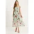 Midi-jurk met hartkraag en bloemenprint