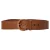 Prada Geribbeld Riem in Bruin Leer