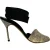 Manolo Blahnik Slangenpatroon Vetersandalen in Dierenprint Leer
