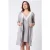 Seraphine Lace Trim Maternity Dressing Gown Gray